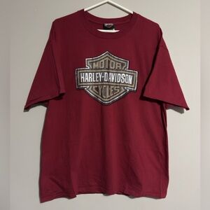 Harley-Davidson Men's Burgundy Tee